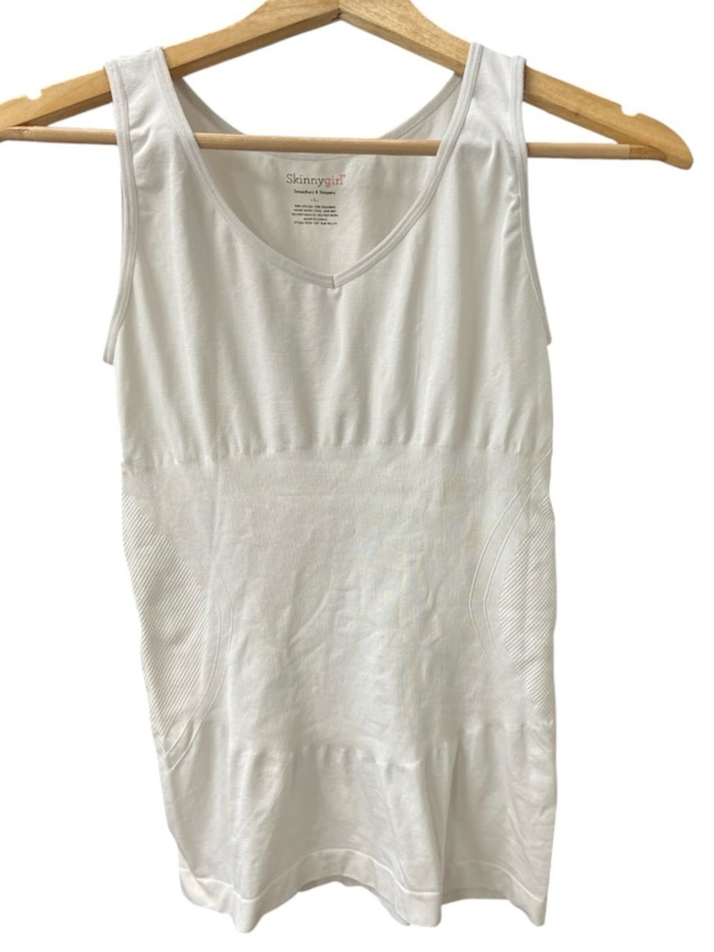 Skinnygirl Smoothers & Shapers White Tank Top Size Large